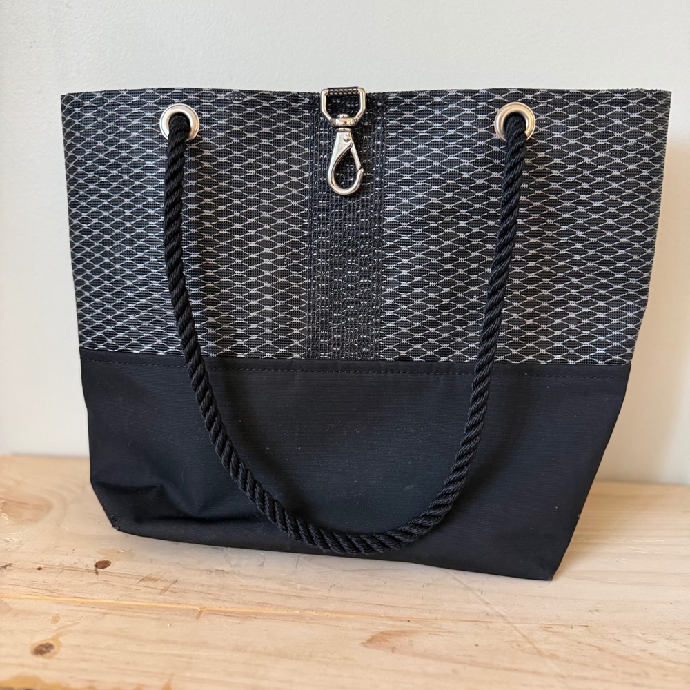 Alaina Marie Silver & Black Metallic Tote Bag – Sold Out – Maine Made $165